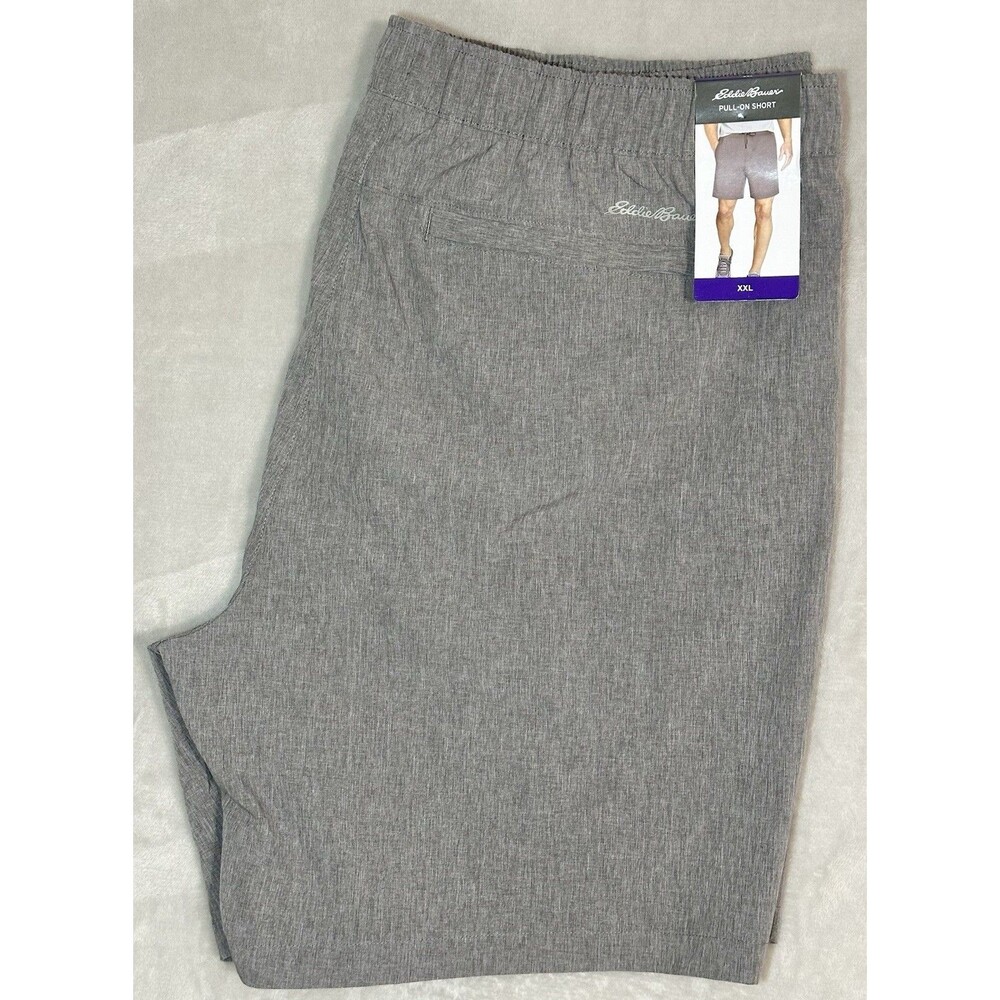 NWT Eddie Bauer Men's XXL Gray UPF 50+ 4-Way Stretch Water Repellent Shorts